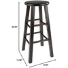 image:imageWinsome Element 2Piece Counter Stool Set 29 in Walnut Classic Backless Bar Chairs for Kitchen amp Dining Room Seating Timeless Essential Furniture for Home Dorm ApartmentsEspresso