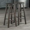 image:imageWinsome Element 2Piece Counter Stool Set 29 in Walnut Classic Backless Bar Chairs for Kitchen amp Dining Room Seating Timeless Essential Furniture for Home Dorm ApartmentsOyster Gray