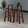 image:imageWinsome Element 2Piece Counter Stool Set 29 in Walnut Classic Backless Bar Chairs for Kitchen amp Dining Room Seating Timeless Essential Furniture for Home Dorm ApartmentsWalnut