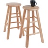 image:imageWinsome Element 2Piece Counter Stool Set 29 in Walnut Classic Backless Bar Chairs for Kitchen amp Dining Room Seating Timeless Essential Furniture for Home Dorm ApartmentsNatural