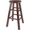 image:imageWinsome Element 2Piece Counter Stool Set 29 in Walnut Classic Backless Bar Chairs for Kitchen amp Dining Room Seating Timeless Essential Furniture for Home Dorm ApartmentsWalnut