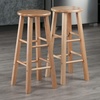 image:imageWinsome Element 2Piece Counter Stool Set 29 in Walnut Classic Backless Bar Chairs for Kitchen amp Dining Room Seating Timeless Essential Furniture for Home Dorm ApartmentsNatural