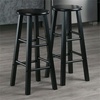 image:imageWinsome Element 2Piece Counter Stool Set 29 in Walnut Classic Backless Bar Chairs for Kitchen amp Dining Room Seating Timeless Essential Furniture for Home Dorm ApartmentsBlack
