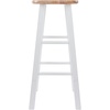 image:imageWinsome Element 2Piece Counter Stool Set 29 in Walnut Classic Backless Bar Chairs for Kitchen amp Dining Room Seating Timeless Essential Furniture for Home Dorm ApartmentsNatural  White