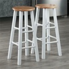 image:imageWinsome Element 2Piece Counter Stool Set 29 in Walnut Classic Backless Bar Chairs for Kitchen amp Dining Room Seating Timeless Essential Furniture for Home Dorm ApartmentsNatural  White