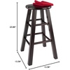 image:imageWinsome Element 2Piece Counter Stool Set 29 in Walnut Classic Backless Bar Chairs for Kitchen amp Dining Room Seating Timeless Essential Furniture for Home Dorm ApartmentsEspresso