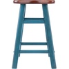 image:imageWinsome Element 2Piece Counter Stool Set Classic Backless Bar Chairs for Kitchen amp Dining Room Seating Timeless Essential Furniture for Home Dorm ApartmentsWalnut  Rustic Teal