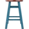 image:imageWinsome Element 2Piece Counter Stool Set Classic Backless Bar Chairs for Kitchen amp Dining Room Seating Timeless Essential Furniture for Home Dorm ApartmentsWalnut  Rustic Teal