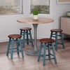 image:imageWinsome Element 2Piece Counter Stool Set Classic Backless Bar Chairs for Kitchen amp Dining Room Seating Timeless Essential Furniture for Home Dorm ApartmentsWalnut  Rustic Teal