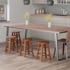 image:imageWinsome Element 2Piece Counter Stool Set Classic Backless Bar Chairs for Kitchen amp Dining Room Seating Timeless Essential Furniture for Home Dorm ApartmentsTeak