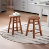 image:imageWinsome Element 2Piece Counter Stool Set Classic Backless Bar Chairs for Kitchen amp Dining Room Seating Timeless Essential Furniture for Home Dorm ApartmentsTeak