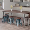 image:imageWinsome Element 2Piece Counter Stool Set Classic Backless Bar Chairs for Kitchen amp Dining Room Seating Timeless Essential Furniture for Home Dorm ApartmentsWalnut  Rustic Teal
