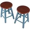 image:imageWinsome Element 2Piece Counter Stool Set Classic Backless Bar Chairs for Kitchen amp Dining Room Seating Timeless Essential Furniture for Home Dorm ApartmentsWalnut  Rustic Teal