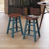 image:imageWinsome Element 2Piece Counter Stool Set Classic Backless Bar Chairs for Kitchen amp Dining Room Seating Timeless Essential Furniture for Home Dorm ApartmentsWalnut  Rustic Teal