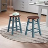 image:imageWinsome Element 2Piece Counter Stool Set Classic Backless Bar Chairs for Kitchen amp Dining Room Seating Timeless Essential Furniture for Home Dorm ApartmentsWalnut  Rustic Teal