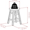 image:imageWinsome Element 2Piece Counter Stool Set Classic Backless Bar Chairs for Kitchen amp Dining Room Seating Timeless Essential Furniture for Home Dorm ApartmentsTeak