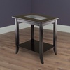 image:imageWinsome Genoa 2504 x 2394 x 163Inch Composite Wood End Table with Glass Top Dark Brown 92419Table