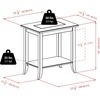 image:imageWinsome Genoa 2504 x 2394 x 163Inch Composite Wood End Table with Glass Top Dark Brown 92419Table