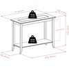 image:imageWinsome Genoa Console Table with Glass Top and Shelf in Espresso Thin Entryway Table for Hallway Living Room Elegant Furniture for Any Home DecorTable