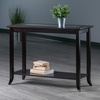 image:imageWinsome Genoa Console Table with Glass Top and Shelf in Espresso Thin Entryway Table for Hallway Living Room Elegant Furniture for Any Home DecorTable