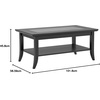 image:imageWinsome Genoa Rectangular Coffee Table with Glass Top And Shelf EspressoCoffee Table