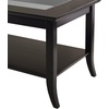image:imageWinsome Genoa Rectangular Coffee Table with Glass Top And Shelf EspressoCoffee Table