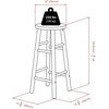 image:imageWinsome Huxton 2Piece Bar Stools 29 in Teak Seat with Oyster Gray Base Solid Wood