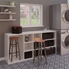 image:imageWinsome Huxton 2Piece Bar Stools 29 in Teak Seat with Oyster Gray Base Solid Wood