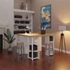 image:imageWinsome Huxton 2Piece Bar Stools 29 in Teak Seat with Oyster Gray Base Solid Wood
