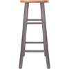 image:imageWinsome Huxton 2Piece Bar Stools 29 in Teak Seat with Oyster Gray Base Solid Wood