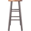 image:imageWinsome Huxton 2Piece Counter Stools 24 in Teak Seat with Oyster Gray Base Solid Wood