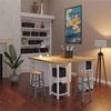 image:imageWinsome Huxton 2Piece Counter Stools 24 in Teak Seat with Oyster Gray Base Solid Wood