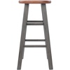 image:imageWinsome Ivy Square Leg Counter Stool 29 in Rustic Light Blue and Walnut Classic Backless Bar Chairs for Kitchen amp Dining Room Seating Timeless Essential Furniture for Home Dorm ApartmentsTeak  Rustic Gray