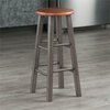 image:imageWinsome Ivy Square Leg Counter Stool 29 in Rustic Light Blue and Walnut Classic Backless Bar Chairs for Kitchen amp Dining Room Seating Timeless Essential Furniture for Home Dorm ApartmentsTeak  Rustic Gray