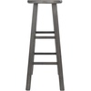 image:imageWinsome Ivy Square Leg Counter Stool 29 in Rustic Light Blue and Walnut Classic Backless Bar Chairs for Kitchen amp Dining Room Seating Timeless Essential Furniture for Home Dorm ApartmentsRustic Gray