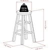 image:imageWinsome Ivy Square Leg Counter Stool 29 in Rustic Light Blue and Walnut Classic Backless Bar Chairs for Kitchen amp Dining Room Seating Timeless Essential Furniture for Home Dorm ApartmentsRustic Gray