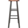 image:imageWinsome Ivy Square Leg Counter Stool 29 in Rustic Light Blue and Walnut Classic Backless Bar Chairs for Kitchen amp Dining Room Seating Timeless Essential Furniture for Home Dorm ApartmentsTeak  Rustic Gray