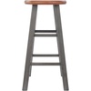 image:imageWinsome Ivy Square Leg Counter Stool 29 in Rustic Light Blue and Walnut Classic Backless Bar Chairs for Kitchen amp Dining Room Seating Timeless Essential Furniture for Home Dorm ApartmentsTeak  Rustic Gray