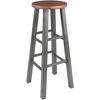 image:imageWinsome Ivy Square Leg Counter Stool 29 in Rustic Light Blue and Walnut Classic Backless Bar Chairs for Kitchen amp Dining Room Seating Timeless Essential Furniture for Home Dorm ApartmentsTeak  Rustic Gray