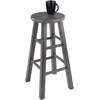 image:imageWinsome Ivy Square Leg Counter Stool 29 in Rustic Light Blue and Walnut Classic Backless Bar Chairs for Kitchen amp Dining Room Seating Timeless Essential Furniture for Home Dorm ApartmentsRustic Gray
