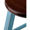 image:imageWinsome Ivy Square Leg Counter Stool 29 in Rustic Light Blue and Walnut Classic Backless Bar Chairs for Kitchen amp Dining Room Seating Timeless Essential Furniture for Home Dorm ApartmentsWalnut  Rustic Blue
