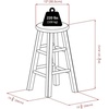 image:imageWinsome Ivy Square Leg Counter Stool 29 in Rustic Light Blue and Walnut Classic Backless Bar Chairs for Kitchen amp Dining Room Seating Timeless Essential Furniture for Home Dorm ApartmentsTeak  Rustic Gray