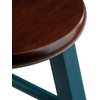 image:imageWinsome Ivy Square Leg Counter Stool 29 in Rustic Light Blue and Walnut Classic Backless Bar Chairs for Kitchen amp Dining Room Seating Timeless Essential Furniture for Home Dorm ApartmentsWalnut  Rustic Teal