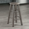image:imageWinsome Ivy Square Leg Counter Stool 29 in Rustic Light Blue and Walnut Classic Backless Bar Chairs for Kitchen amp Dining Room Seating Timeless Essential Furniture for Home Dorm ApartmentsRustic Gray