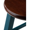 image:imageWinsome Ivy Square Leg Counter Stool 29 in Rustic Light Blue and Walnut Classic Backless Bar Chairs for Kitchen amp Dining Room Seating Timeless Essential Furniture for Home Dorm ApartmentsWalnut  Rustic Teal