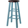 image:imageWinsome Ivy Square Leg Counter Stool 29 in Rustic Light Blue and Walnut Classic Backless Bar Chairs for Kitchen amp Dining Room Seating Timeless Essential Furniture for Home Dorm ApartmentsWalnut  Rustic Blue