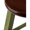 image:imageWinsome Ivy Square Leg Counter Stool 29 in Rustic Light Blue and Walnut Classic Backless Bar Chairs for Kitchen amp Dining Room Seating Timeless Essential Furniture for Home Dorm ApartmentsWalnut  Rustic Green