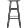 image:imageWinsome Ivy Square Leg Counter Stool 29 in Rustic Light Blue and Walnut Classic Backless Bar Chairs for Kitchen amp Dining Room Seating Timeless Essential Furniture for Home Dorm ApartmentsRustic Gray