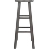 image:imageWinsome Ivy Square Leg Counter Stool 29 in Rustic Light Blue and Walnut Classic Backless Bar Chairs for Kitchen amp Dining Room Seating Timeless Essential Furniture for Home Dorm ApartmentsRustic Gray