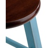 image:imageWinsome Ivy Square Leg Counter Stool 29 in Rustic Light Blue and Walnut Classic Backless Bar Chairs for Kitchen amp Dining Room Seating Timeless Essential Furniture for Home Dorm ApartmentsWalnut  Rustic Blue